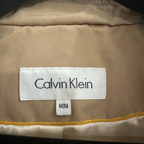 Calvin Klein Women's Beige Trench Coat Sz M glamour fashion - Picture 6 of 8